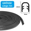 Universal Car Door Edge Protector Strips 5m U Shape Rubber