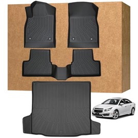 Alfombrillas para Chevy Cruze 2011-2015 y Cruze Limited 2016, resistentes TPE impermeables, antideslizantes, protección para todo tipo de clima, alfombrillas y forro de carga