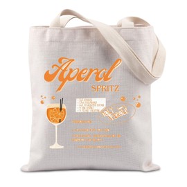 TIIMG Aperol Spritz Gift Aperol Gift Aperol Spritz Gift Italian Cocktail Gift Cocktail Lover Tote Bag (Aperol orange tote)