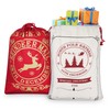 Anstore XL Christmas Sack, Santa Sack with Reindeer Christmas Tree