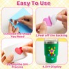 1700Pcs Foam Stickers Foam Shape Sticker Heart Star Sticker,Multicolour