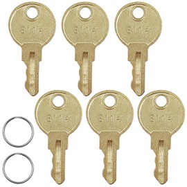 Keys for E114 Key Paper Towel Dispenser, 6 Pack E114 Toilet Paper Dispenser Key with 2 Key Rings, Replacement Key for E-114 Toilet Paper Dispenser, E114 Key for Toilet Tissue and Soap Dispenser