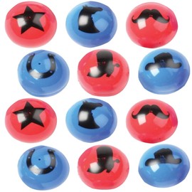 ArtCreativity Western Poppers, juego de 12, juguetes de media bola emergentes en varios colores y diseños, juguetes retro de los años 90 para niños, regalos de fiesta de cumpleaños, bolsas de regalo para niños y niñas