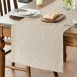 Artoid Mode Camino de mesa color marrón claro, decoración de cocina y comedor para temporada de otoño, lavable, para decoración de fiesta en el hogar, 13x72 pulgadas