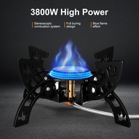 Odoland 3800W Windproof Camping Gas Stove Portable Collapsible Outdoor Camping Stove
