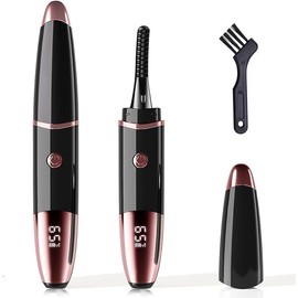 Heated Eyelash Curlers - Fast Heat up Within 10s - 24 Hours Long Lasting-black-lb87