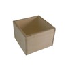 Wooden Condiment Holder Square, Natural Wood - by Chabrias Ltd