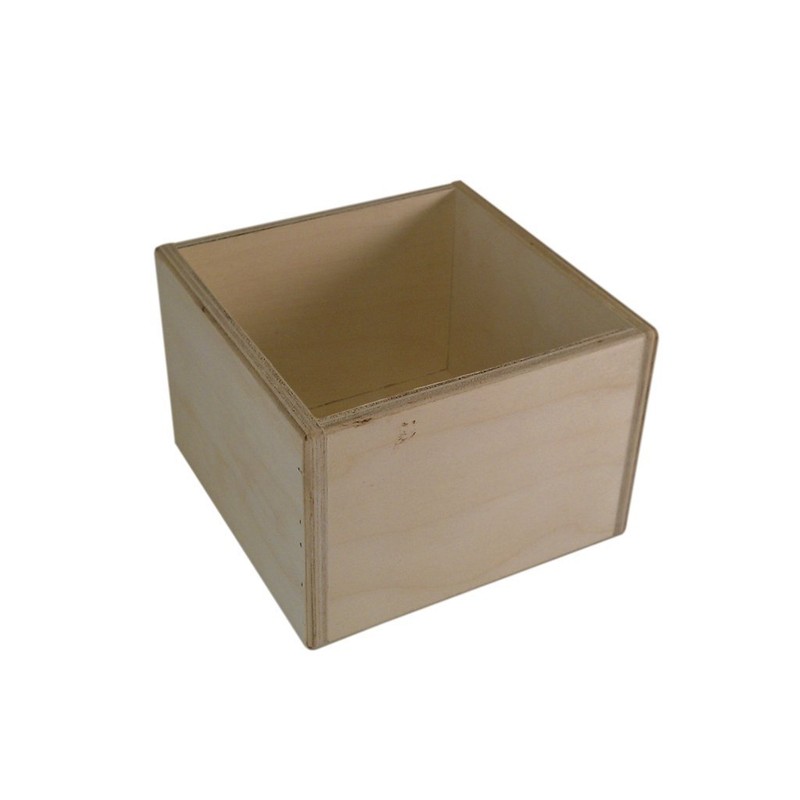 Wooden Condiment Holder Square, Natural Wood - by Chabrias Ltd