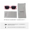 WDZAYXC Vintage Rectangular Sunglasses for Women Men Chunky Rectangle Sunglasses