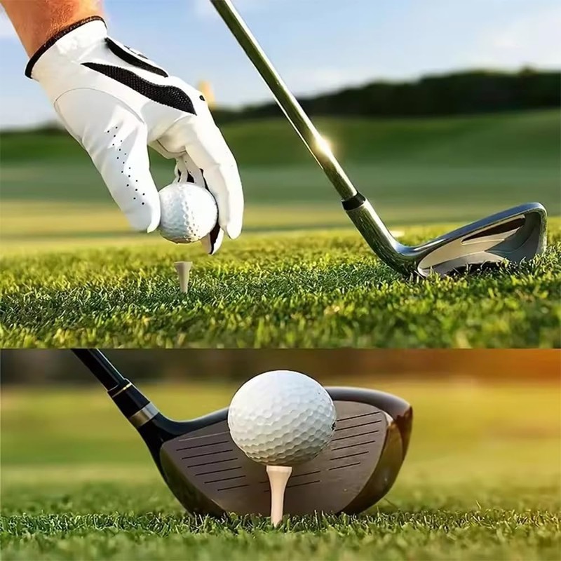 XIANFQNKJ ゴルフ ティー ショートティー 竹製 約43mm 50本入 耐久性アップ 摩擦軽減 スピン抑制