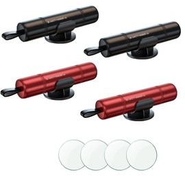 HHXS Window Breaker Seatbelt Cutter, 2025 Upgraded Car Escape Tool, Safe Hammer Glass Breaker Under Water Life Hammer, Portable & Compact Car Safety Device Break Window Emergency Tool(Red+Black)