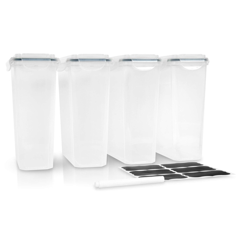 Simpli-Magic 79321 Cereal Containers Storage Set, Basic, Clear, 6 Pack