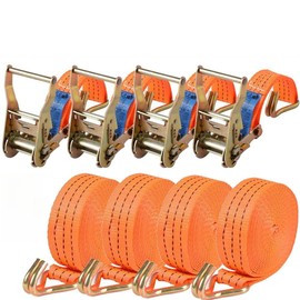 4X Heavy Duty Ratchet Ties Down Straps 40mm-6-Meter Lashing Cargo/Luggage-3000KG