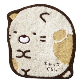 Marushin 6575005500 Mini Towel, Sumikko Gurashi, Cat, Hand Towel, Handkerchief, Characters, 100% Cotton, Water Absorbent, Present, Birthday, Die Cut Cat