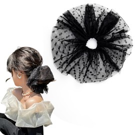 Polka Dot Hair Scrunchie for Women's Hair Tie No Damage Elastic Pony Holders for Women Girls Layered Rubber Hair Bands for Hair Rope for Braids Hair Accessories Decorations for Woman