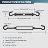 4Pcs M8 304 Stainless Steel Hook & Turnbuckle Hook, 600lbs