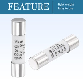 QUARKZMAN 10 A 250 V 6 x 25 mm Fuse Cartridges x 10 Pieces Quick Burning Ceramic Replacement Fuse for Repair of Circuit Devices, [Silver Tone]