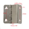 2PCS Three Fold Retro Shutter Hinge,Half-Surface Chest Hinges,Folding Butt Ball
