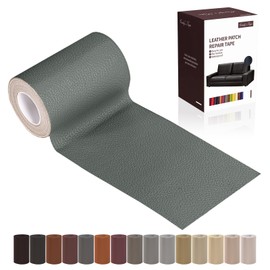 Leather Repair Patch Tape, Dark Grey 3 x 61 Inches Self Adhesive Leather Repair Kit for Furniture, Car Seat,Vinyl Leather Repair Kit for Office Chairs, Couch, Sofa, Luggage