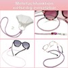 Eyglajdd 1 Piece Glasses Chain Women's Acrylic Beads, White