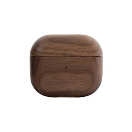 OAKYWOOD Walnut Headphones Protective Case Compatible with AirPods 3 Handmade from Real Wood and Coated with Natural Oils Fall Protection Compatible with Qi/Magsafe Chargers