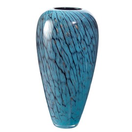 Hand Blown Glass Vase, 13.7 Inch Large Colored Decorative Vase for Home Decor, Ideal for Living Room, Dining Table, Office, Fireplace Mantel, Shelf Display & Wedding Centerpieces