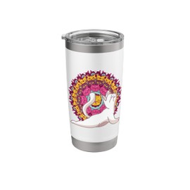 Yoga meditations chakras mandalas Cat Pilates Stainless Steel Insulated Tumbler