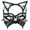 Bristol Novelty Cat Mask with Ears on Headband, PET, Polyester,