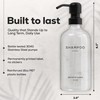 Clear Shampoo and Conditioner Dispenser Set by Brighter Barns -