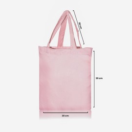 IMFAA Pack of 10 Premium Quality Long Lasting 100% Cotton Canvas Tote Reusable Shopping Bags Ideal for Printing and Embroidery (Pink,Medium 40x36x60)