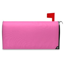 Vdsrup Hot Pink Mailbox Covers Magnetic Color Mailbox Cover Wraps Standard Size 18" X 20.7" Post Letter Box Cover Garden Decorations