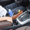 Brown Multifunctional Car Cup Holder Car Seat Organizer Gap Filler