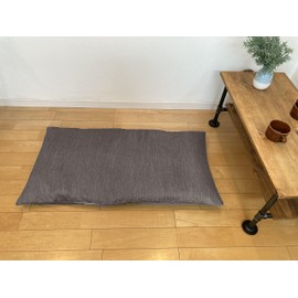 Cloth shop Long Seat Cushion Cover, Plain, Washable, Approx. 23.2 x 43.3 inches (59 x 110 cm), Heathered Plain Gray