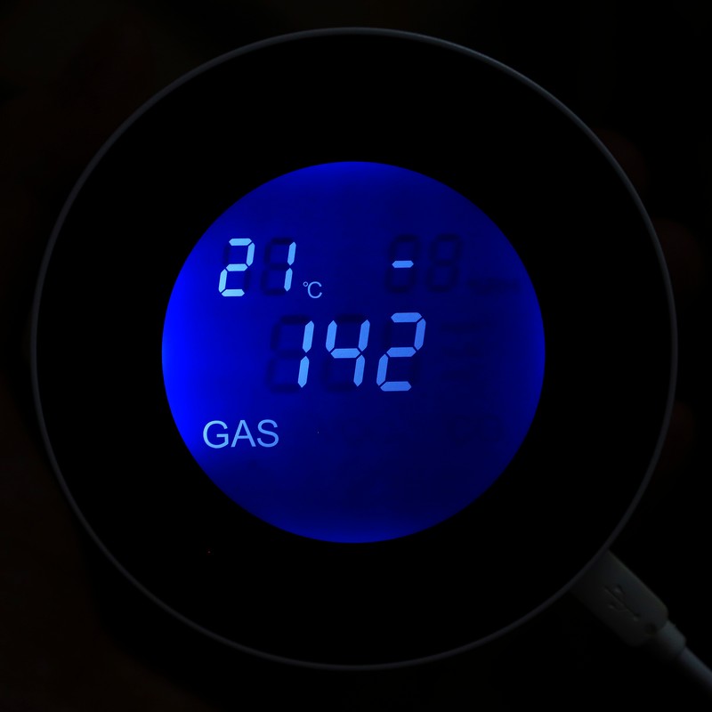 WIFI Natural Gas Detector Alarm WallMounted Leakage Sniffer AC