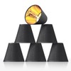 Black Chandelier Shade with Gold Lining Hardback, 3" Top x