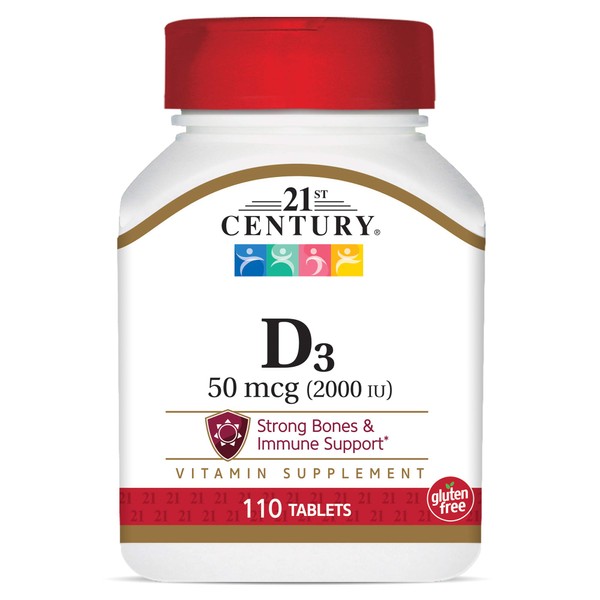 21st Century D3 2000 IU Tablets, 110 Count