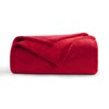 Aisbo Fleece Blanket Red Throw - Versatile Soft Warm Blanket