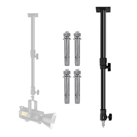 Photography Wall Ceiling Mount Boom Arm,Overhead Vertical Light Mounting 17-26inch,with 1/4 & 3/8 Universal Thread for Photo Studio Video Light,Ring Light,Monolights,Flash
