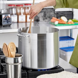 TrueCraftware- 32 qt. Heavy-Duty Aluminum Stock Pot with Riveted Handles- Multipurpose Cookware Pot Large Stockpot Stew Pot Simmering Pot for Pasta Soup Seafood Stock Home Restaurant Catering