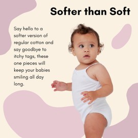 Feathers Baby Girls 100% cotton super soft One-piece Bodysuits 2-Pack