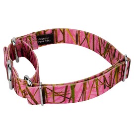 Country Brook Design - Pink Waterfowl Camo Martingale Dog Collar & Leash - Small