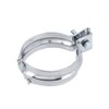 Exhaust Bracket Rear, Wide, 2-Piece, Chrome-Plated - for Simson S50,