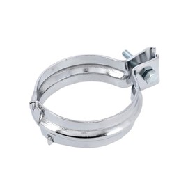 Exhaust Bracket Rear, Wide, 2-Piece, Chrome-Plated - for Simson S50, S51, S70, S53, S83, SR50, SR80