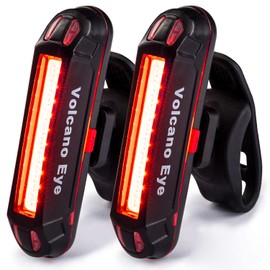 Bike Tail Light (2 Packs), USB Rechargeable LED Bicycle Rear Light, Ultra Bright Waterproof Bike Light for Cycling Safety, Red/Green/Blue 7 Light Modes Fits on Any Road or Mountain Bike