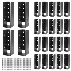 YVHFWOY Concealed Joist Hanger 24PCS,2"x6" Joist Bracket,Framing Bracket,Railing Brackets,Q235B Steel Powder-Coated Joist Bracket Fit for 2"x6" Beam,Swing, Handrail,Fence…