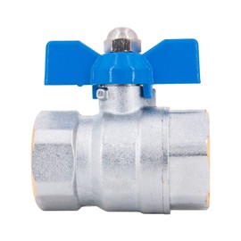 Brass Ball Valve Full Bore, Female X Female Threaded Fitting, with a Butterfly Handle