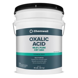 Chemwell Oxalic Acid (8 lbs) - 99.6% Pure Industrial Grade Rust Remover & Wood Bleach | Powerful Cleaner for Metal, Stone, and Concrete | Resealable Packaging