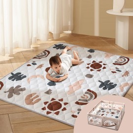 Baby Play Mats for Floor 50"x50" Play Mat for Playpen Thicken Soft Premium Playmats for Babies and Toddlers Machine Washable for Easy Care