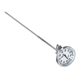 Taylor Precision 6084J8 Professional BiTherm Candy/Deep Fry Thermometer, 2" dial Display, 50° to 550°F Temperature Range, 8" Stainless Steel stem with Adjustable pan Clip, recalibration hex nut
