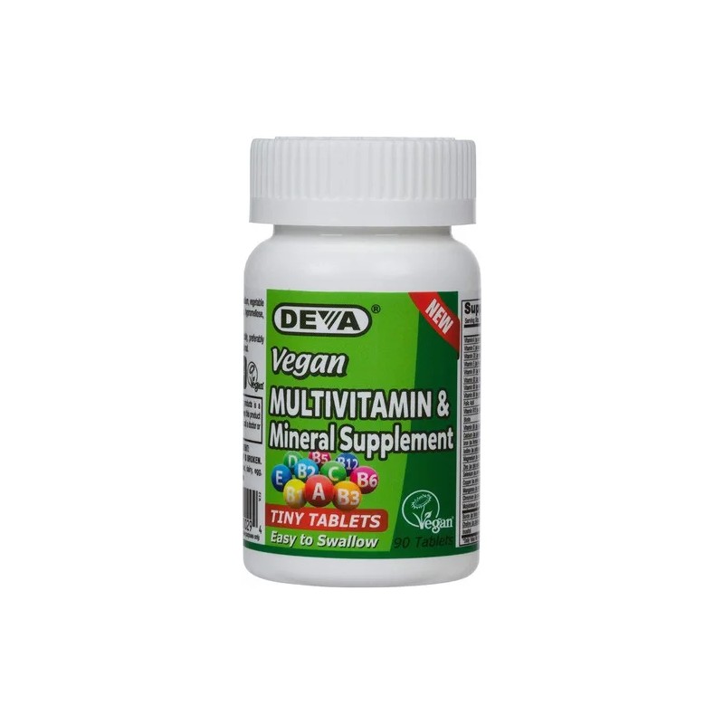Multivitaminico Deva Completo Minerales Vegano 90 Tabletas Sabor Sin Sabor